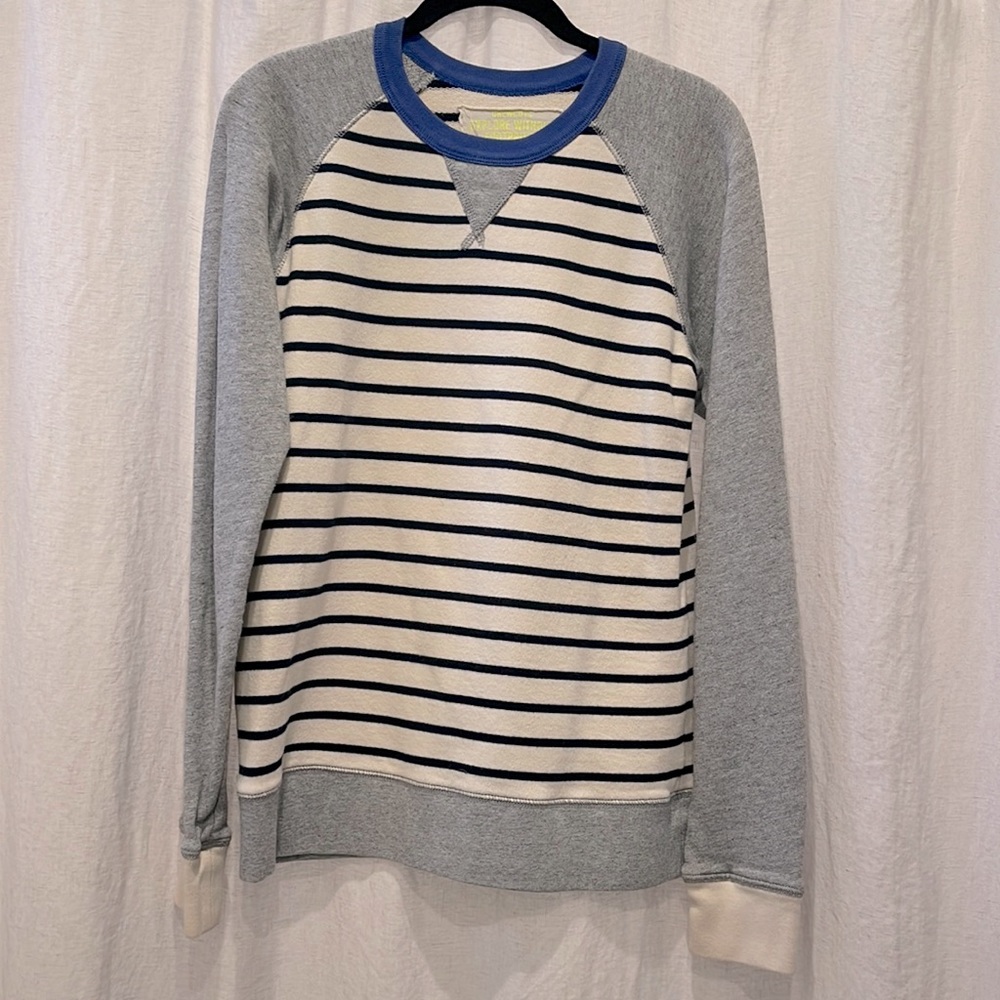 J.Crew / Crewcuts boys’ color-block striped crewneck sweatshirt NWOT